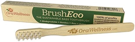 OraWellness BrushEco Bamboo Toothbrush, 3 Rows, Wooden Toothbrush - Image 2