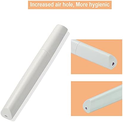 Portable Travel Toothbrush Case, Lipstick–like Plastic Toothbrush Holder Toothbrush Case Breathable Design with Air Hole More Hygienic Toothbrush Tube for Home Daily Travelling (White) - Image 3
