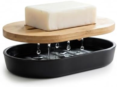 Bamboo Soap Holder Wooden Dish Bar Tray for Shower Sink Bathroom Self Draining Soap Stand Holders Dishes of Soaps Saver for Homemade Soaps by Unknown