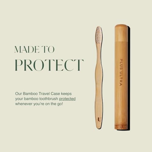 Plus Ultra Bamboo Travel Case for Adult Toothbrushes - Image 2