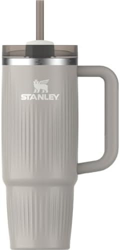 STANLEY Quencher H2.0 Tumbler with Handle and Straw 30 oz | Flowstate 3-Position Lid | Cup Holder Compatible for Travel | Insulated Stainless Steel Cup | BPA-Free | Fluted Ash Gloss by Unknown