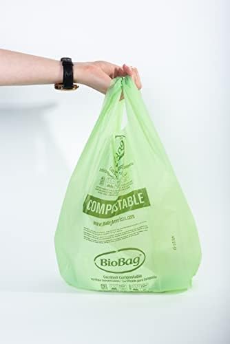 2.6 Gallon Compostable Bags with Handles by BioBag, 150 Count, BPI Certified, Meets ASTM D6400 Standards, Made in USA, Easy-Carry Kitchen Bin Liners - Image 4