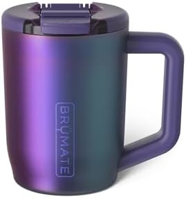 BrüMate Müv - 15oz 100% Leak Proof Insulated Coffee Mug with Handle & Lid - Stainless Steel Coffee Travel Mug - Double Walled Coffee Cup (Dark Aura) by Br%C3%BCMate
