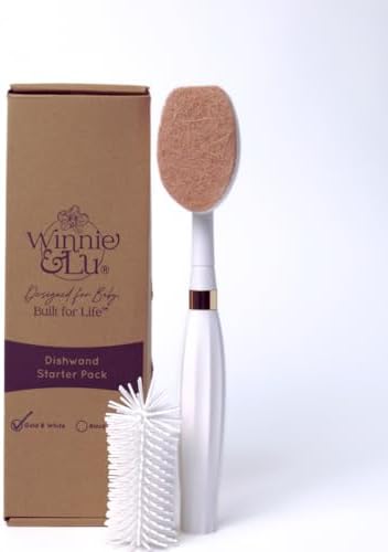 Winnie & Lu Spristle Wand Replacement Sponges. Non-Scratch, Microwave Disinfectable, 3-Pack, Hook-and-Loop Attachment, Natural Sisal and Cellulose Material - Image 5