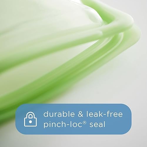 Stasher Premium Reusable Silicone Food Storage Bag, Snack, Aqua, 12 oz - Image 4