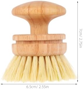 Dish Brush Wooden Handle with Natural Sisal Bristles - Image 2