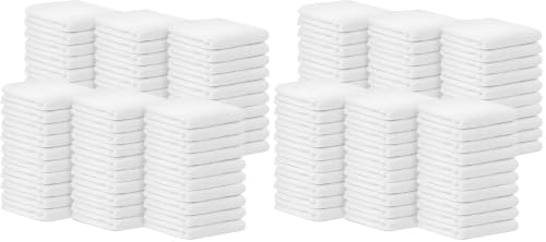 Avalon Towels Bar Towels (Pack of 120) Size 14x17 Inches – 100% Cotton, Absorbent and Reusable Cleaning Rags, Multipurpose Cleaning Towels, Terry Cloth Rags, Durable Shop Rags (White) by AvalonTowels