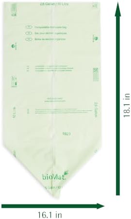 bioMat 2.6 Gallon Compostable Food Scrap Bags, 125 Count - Image 4