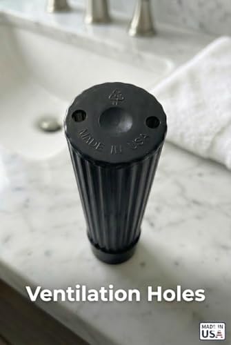 American Comb Toothbrush Holder - Black, Made in USA, with Ventilation Holes, for Toothbrush Covers, Toothbrush Holder, Toothbrush Soft, Durable Design, Hygienic Bathroom Accessory - Image 5