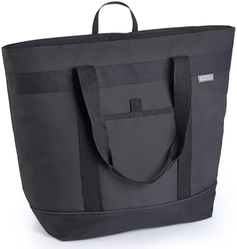 Jumbo Insulated Cooler Bag - Heavy Duty Soft Insulated Grocery Bag (Black) by CreativeGreenLife