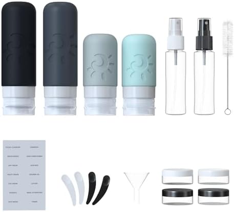 Zafit 18 Pack travel Bottles for Toiletries, TSA Approved Silicone Travel Containers Leak Proof Refillable Travel Accessories for Shampoo Conditioner Lotion Body Wash(Multicolored A) - Image 2