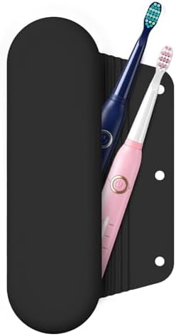 Silicone Electric Toothbrush Travel Case, Manual Toothbrush Travel Cover for Men and Women,Toothbrush Holder for Travel,Gym and More, Fits Most Manual and Electric Toothbrushes - Black by iTokGok