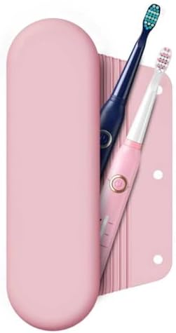 Silicone Electric Toothbrush Travel Case, Manual Toothbrush Travel Cover for Men and Women,Toothbrush Holder for Travel,Gym and More, Fits Most Manual and Electric Toothbrushes - Pink by iTokGok
