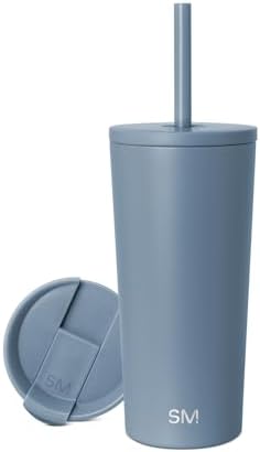Simple Modern Iced Coffee Tumbler, Insulated | 20oz | Blue by Unknown