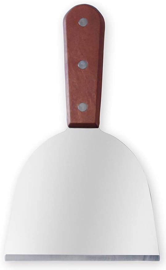 Stainless Steel Slant Grill Griddle Spatula Scraper Diner Flat Straight Blade (L)