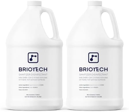 BRIOTECH Sanitizer Disinfectant, Hypochlorous Acid, Refill, 1 Gal, 2-Pack by BRIOTECHUSA
