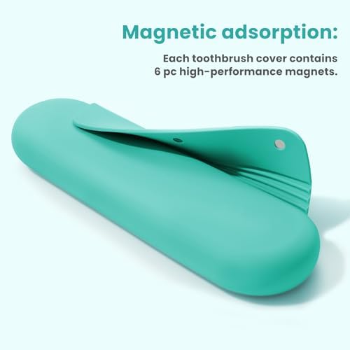 Silicone Electric Toothbrush Travel Case, Manual Toothbrush Travel Cover for Men and Women,Toothbrush Holder for Travel,Gym and More, Fits Most Manual and Electric Toothbrushes - Mint Green - Image 5
