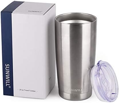SUNWILL Coffee Tumbler, 20 oz Insulated Travel Mug Stainless Steel - Image 5