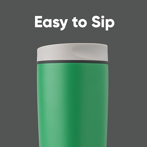 Owala SmoothSip Slider Insulated Stainless Steel Coffee Tumbler, Reusable Iced Coffee_Cup, Hot Coffee_Travel Mug, BPA Free 20 oz, Grey/Green (Sour Apple) (Pack of 8) - Image 2