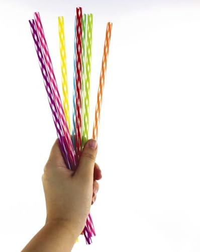 24-Pack, Reusable Straws - Rainbow, Plastic Straws Reusable, BPA Free, Dishwasher Safe, Multicolor, Replacement for Tumblers, Fits 20oz 30oz 40oz - Image 3