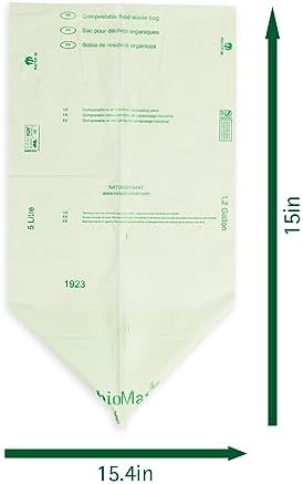 bioMat 1.2 Gallon Compostable Food Scrap Bags, 150 Count - Image 4