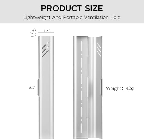 Travel Toothbrush Case, Portable Toothbrush Holder, Durable Aluminum Toothbrush Storage Box, Small Breathable Manual Toothbrush Container for Traveling, School, Camping, Business Trip - Sliver - Image 2