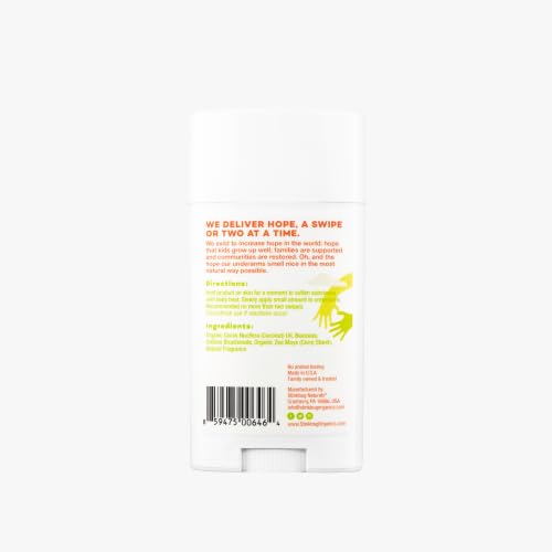Stinkbug Naturals Organic Aluminum Free Deodorant Stick with Coconut Melon, Coconut Oil and Essential Oils, Paraben Free, Sensitive Skin Deodorant, 2.1 Ounces Pack of 1