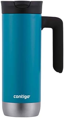 Contigo Superior 2.0 Stainless Steel Travel Mug with Handle Leak-Proof Lid Double-Wall Insulation for Hot & Cold Beverages, 20oz, Juniper, Ideal for Commuting and Travel by Unknown