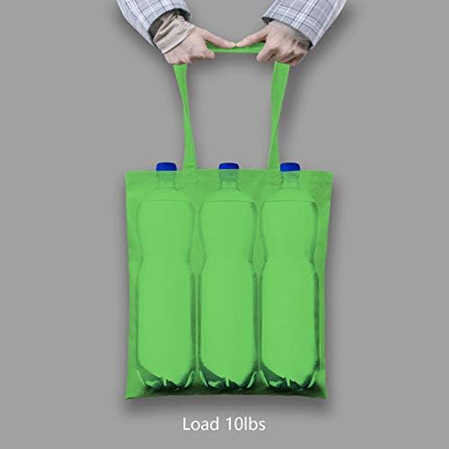 TOPDesign 6-Pack Economical 16"x15" Lime Green Cotton Tote Bag, Lightweight Medium Reusable Grocery Shopping Cloth Bags, Suitable for DIY, Advertising, Promotion, Gift, Activity - Image 6