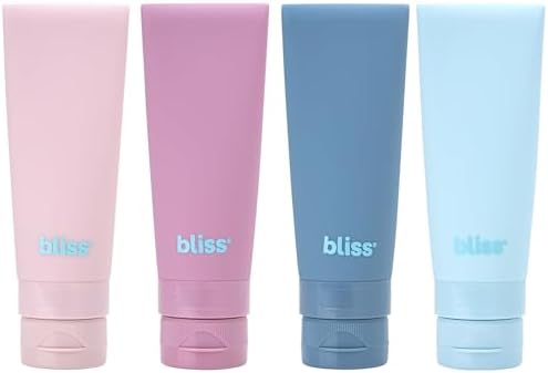 Bliss Travel Bottles Set TSA Approved Leak-Free Refillable Toiletries by Bliss