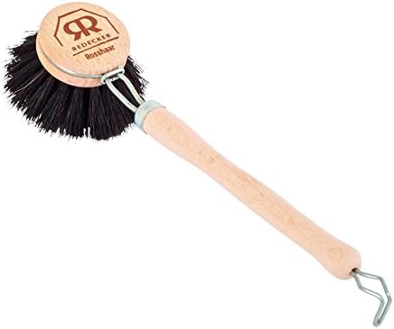 Redecker Dish Brush Set, Horsehair Bristles, 1-1/2 Inch Round, 2 Pack – Wooden Dish Brushes for Delicate Cleaning, Made in Germany - Image 2