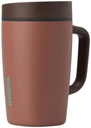 Owala SmoothSip Slider Stainless Steel Insulated Travel Mug with Handle, 100% Leak Proof, For Hot and Cold Drinks, Travel Friendly with Sliding Lock Lid, 12oz, BPA Free, Leak Proof, Cozy Cocoa by Unknown