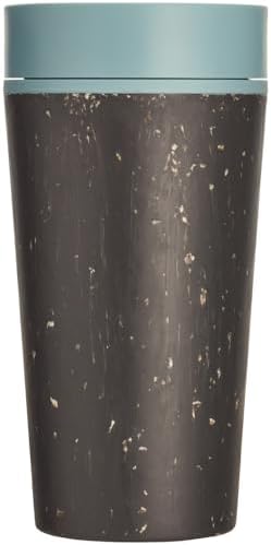 Circular and Co Leakproof Reusable Coffee Cup 12oz/340ml - The World's First Travel Mug Made from Recycled Coffee Cups, 100% Leak-Proof, Sustainable & Insulated (Black & Faraway Blue) - Image 5