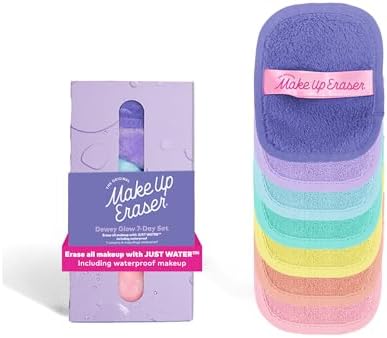The Original MakeUp Eraser 7-Day Set, Erase All Makeup with Just Water, Including Waterproof Mascara, Eyeliner, Foundation, Lipstick, Sunscreen, and More! Dewy Glow, 7ct. by Unknown