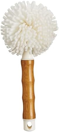 HIC Kitchen Bamboo Glass Brush, Bamboo with Non-Scratch Foam Tips, Set of 2 - Image 5