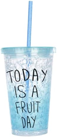 Dakoufish BPA-Free 12 Piece 11 Inch Reusable Clear Plastic Glitter Sparkle Drinking Straw Plus one Cleaning Brush (Blue,11inch) - Image 4