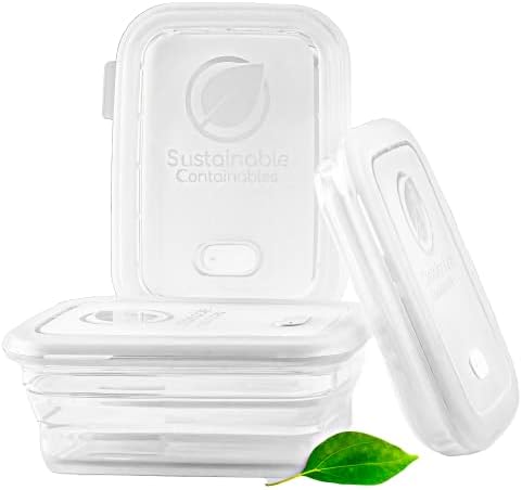 Premium Silicone Collapsible Food Storage Containers with Silicone Leakproof Lids, Platinum Food-Grade, BPA Free, LFGB Certified, Compact, Reusable Lunch Box, Microwave Safe, 4.9 Cups 3 Pk - Image 2