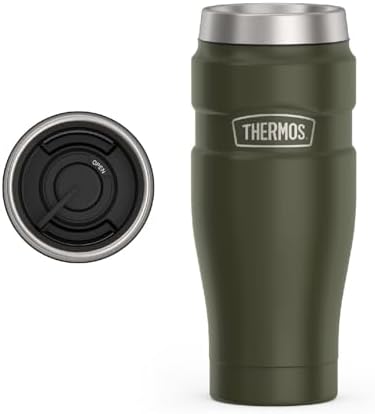 THERMOS Stainless King Stainless Steel Tumbler, 16oz, Army Green by Thermos