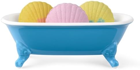 6.5" Mini Clawfoot Bathtub Soap Dish,Bar Soap Holder,Pacific Blue - Image 2