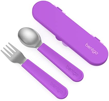Bentgo Kids Plastic Utensil Set with Fork, Spoon, & Storage Case by Unknown