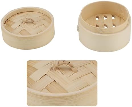 Natural Bamboo Shampoo Bar Holder with Lid Round Soap Dish Handmade Soap Case for Bathroom Shower Kitchen (10cm,2PCS) - Image 2