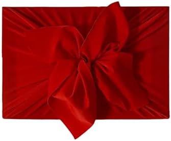 SHIKIWRAP Reusable Furoshiki Gift Wrap, 18-Inch, Bright Red - Image 3