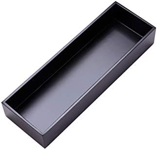 Bamboo Drawer Organizer Box for Office Home Black Orgnizer Boxes Office Organizer Boxes, Black 12"*4" by Sansnow