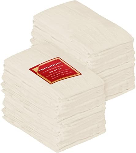 Utopia Kitchen Natural Flour Sack Towels [24 Pack - 28 x 28 in] 100% Cotton by UTOPIAKITCHEN