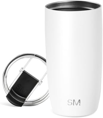 Simple Modern Travel Coffee Mug with Lid | 16oz | White by Unknown