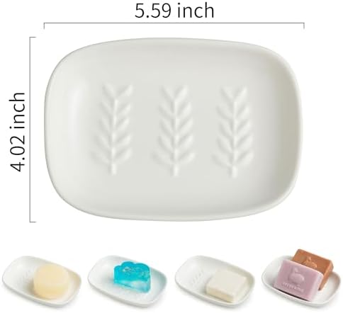 Miamolo Soap Dish for Shower, Soap Holder Raised Design, No More Mushy Soap - Image 5