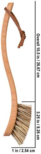 REDECKER Curved Dish Brush, Natural Union Plant Fiber Bristles, Ergonomic Design with Oiled Beechwood Handle, 9-1/4 Inches, Set of 2, Made in Germany - Natural Bristle Dish Brush - Image 3