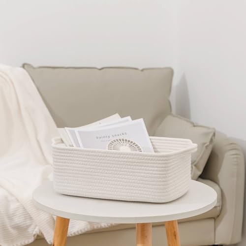 CubesLand Cute and Durable Small Cotton Rope Basket for Organizing - Image 6