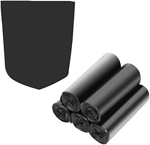 4-6 Gallon Recycled Trash Bags Biodegradable Trash Bags Compostable Garbage bags Recycling bags Degradable Waste basket Liners Bags for Bathroom Kitchen Bedroom Living Room Office (Black, 100 Counts) by Inwaysin