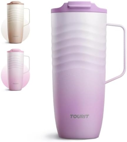 TOURIT 20oz Insulated Coffee Mug with Handle, Leak-Proof Travel Tumbler by TOURIT